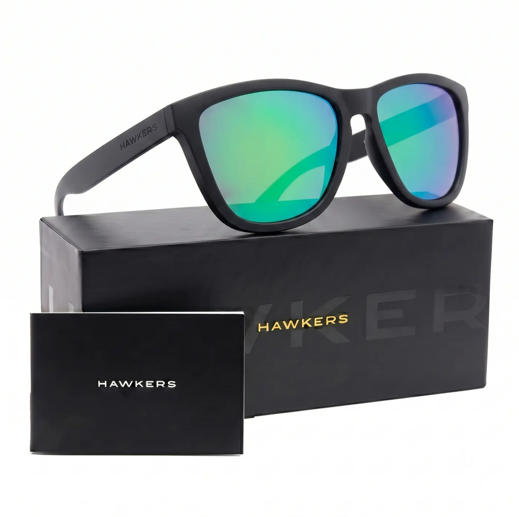 Lentes De Sol Polarizado Hawkers One Raw Black Emerald 