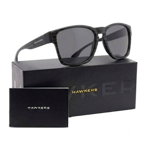 [8436617243493] Lentes De Sol Polarizado Hawkers Core Raw Carbon Fiber Black Dark 