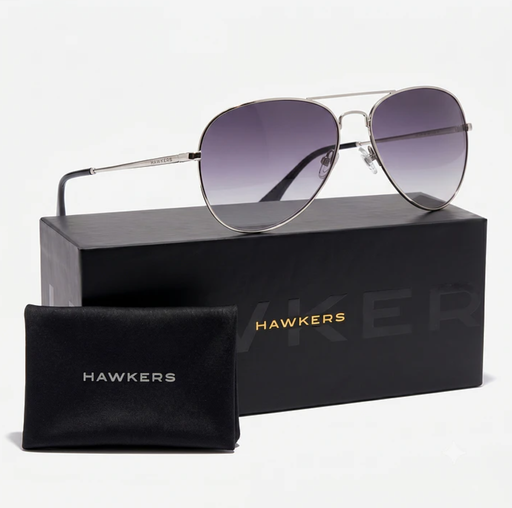 [8436579117894] Lentes De Sol Polarizado Hawkers Hawk Aviador Silver Grey HHAW22SGMP